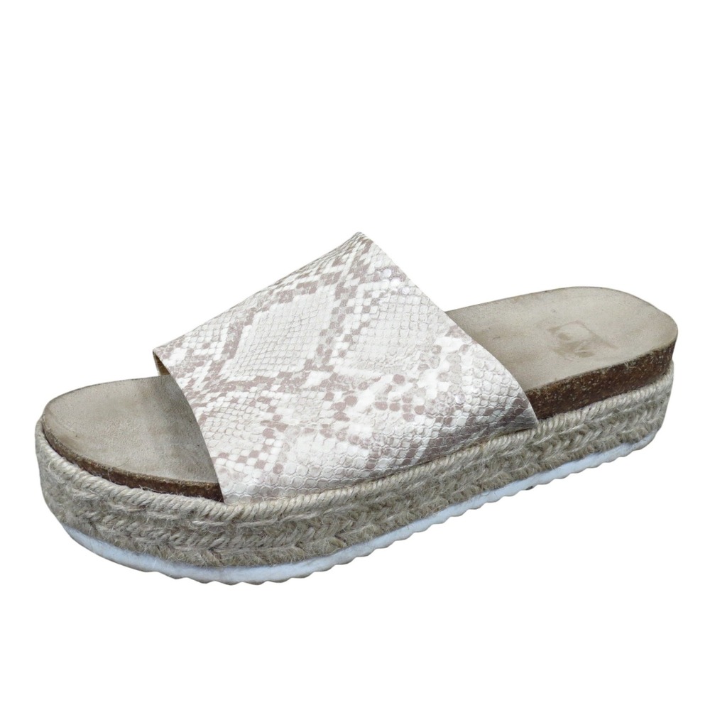Dolce Vita Ismerelda Womens Platform Slide Sandals 9 Snakeskin Espadrille